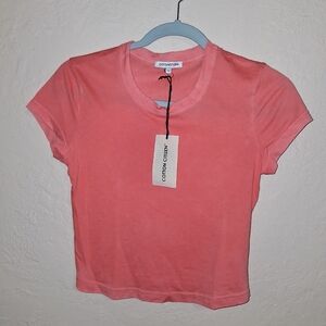 Cotton Citizen Standard Baby Tee In Coral Size S